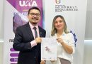 Entrega del Convenio Interinstitucional de Grado Resolución S.G. N° 292/2022 a la Universidad Autónoma de Asunción – UAA