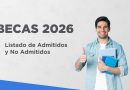 Disponibles las Listas de Admitidos y No Admitidos del Concurso de Becas 2026