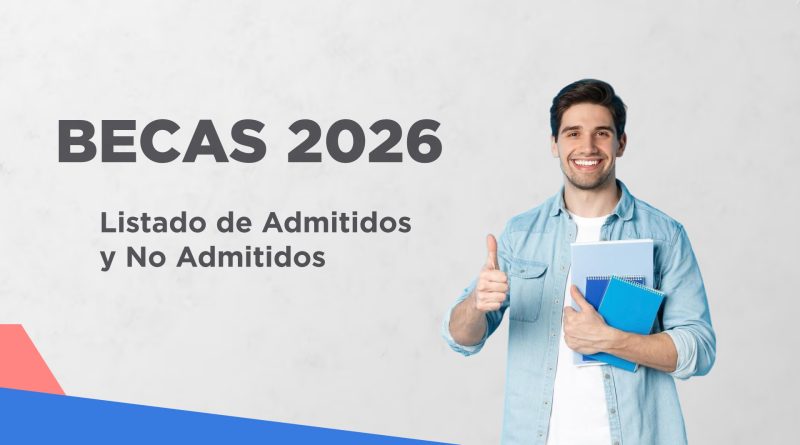Disponibles las Listas de Admitidos y No Admitidos del Concurso de Becas 2026
